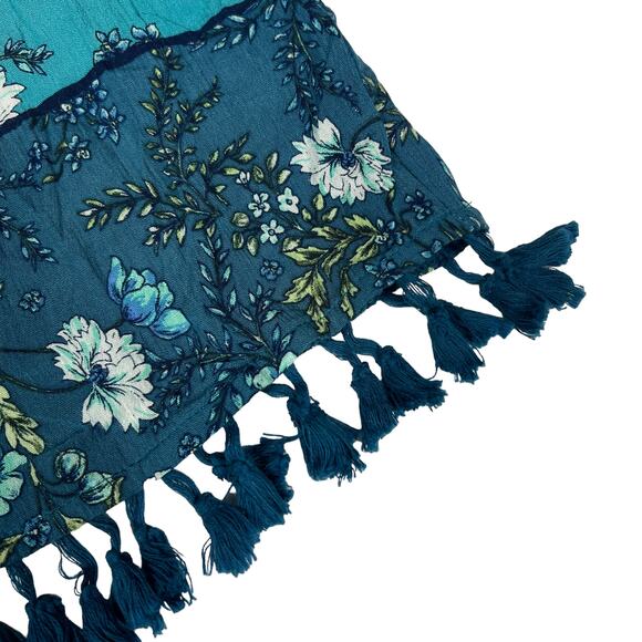 John Paul Richard Sleeveless Blouse Floral Crew Neck Tassel Tank Boho Women's M - Picture 9 of 9